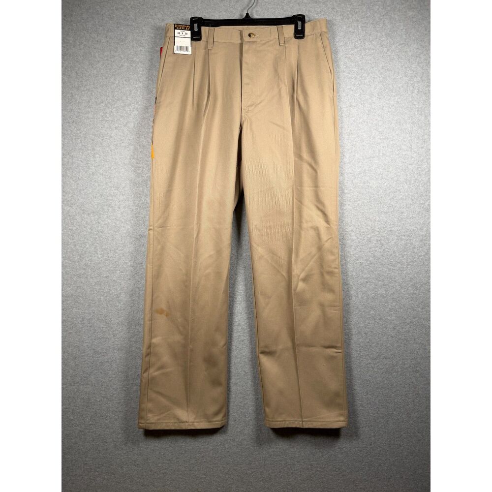 Rustler Legendary Gold Khakis Men's 36x30 Pleated Relaxed Fit NWT 3926